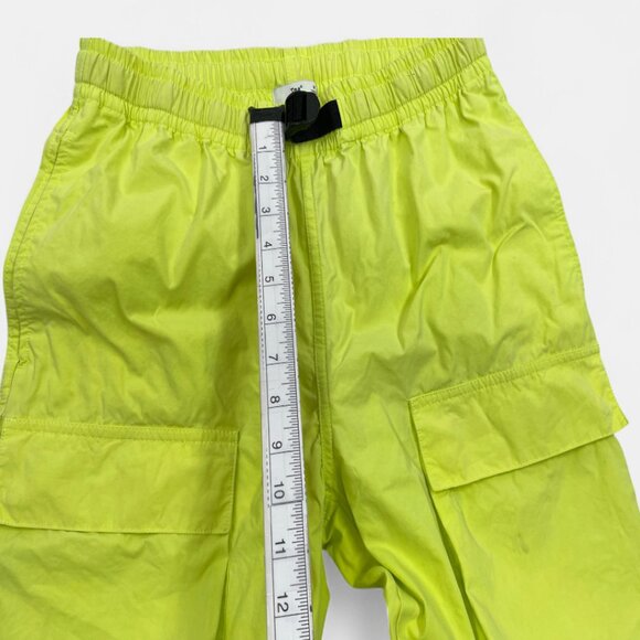 TNA Aritzia Cargo Pants Relaxed Mid Rise Adjustable Neon Green Women's Small - Picture 8 of 12
